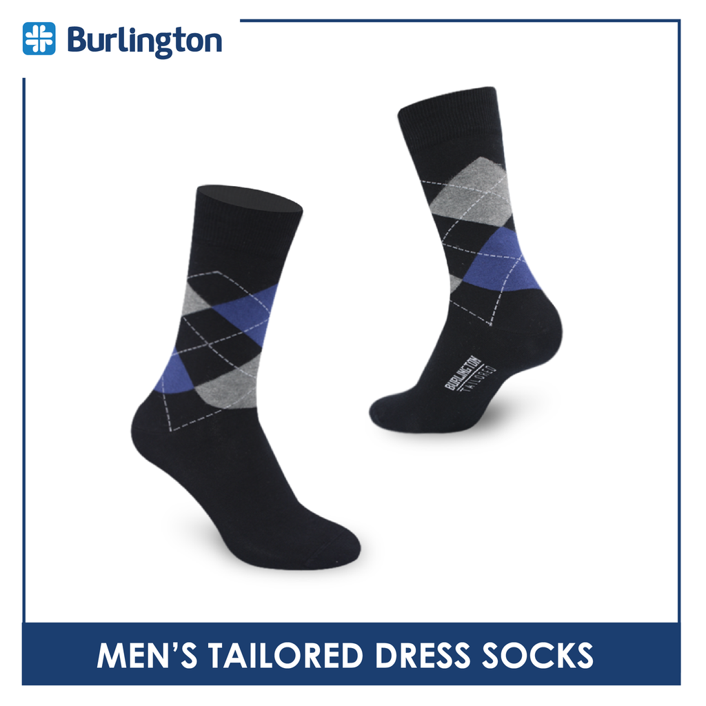 Burlington Men's Tailored Dress Crew Socks 1 Pair BMT1201