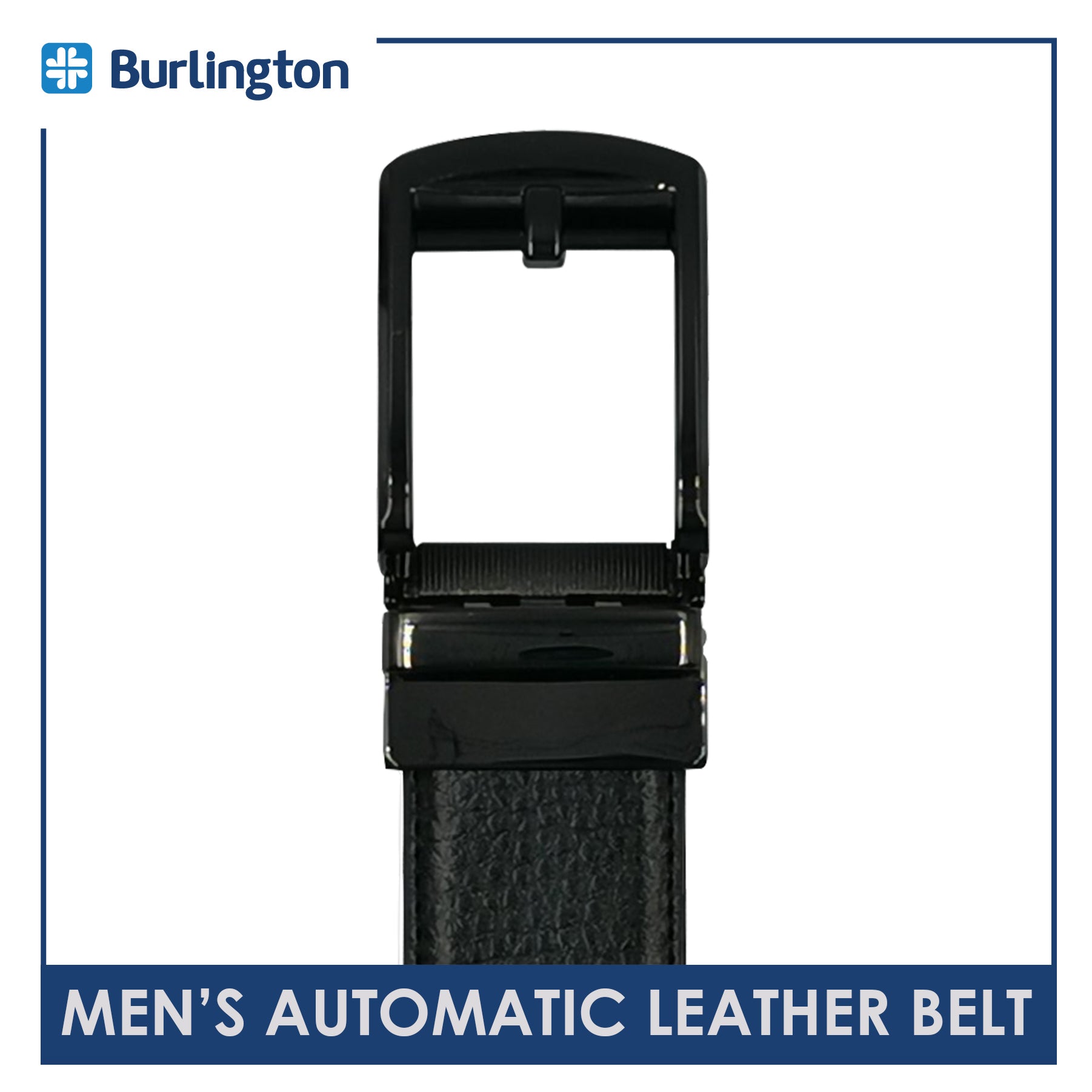 Black Leather Automatic Buckle Belt