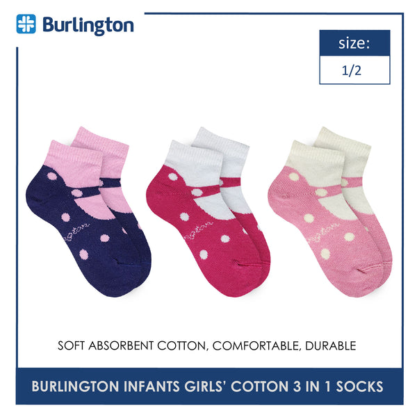 Burlington BGCKG11 Children's Cotton Ankle Casual Socks 3-in-1 Pack (4765320675433)