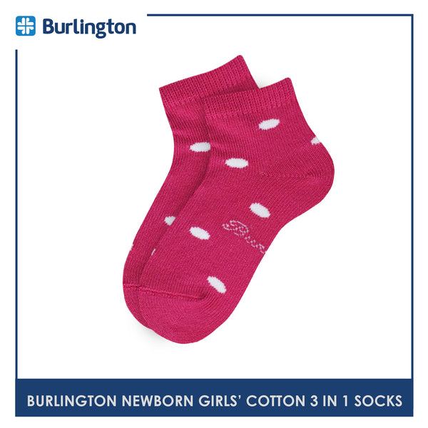 Burlington BGCKG15 Children's Cotton Ankle Casual Socks 3-in-1 Pack (4765323198569)