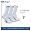 Burlington Ladies' Cotton Thick Sports Crew Socks 3 pairs in a pack BLL-223