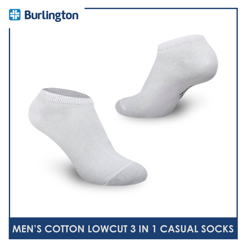 Burlington 140 Men's Cotton Low Cut Casual Socks 3 pairs in a pack (4357851447401)
