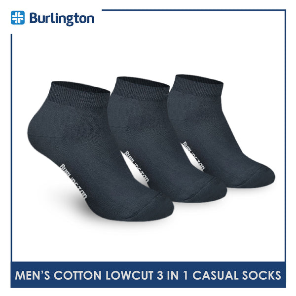 Burlington BML-222 Men's Thick Cotton Ankle Sports Socks 3 pairs in a pack (4352178552937)