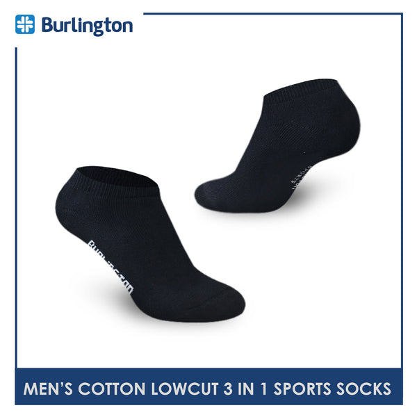 Burlington 0219 Men's Thick Cotton Low Cut Sports Socks 3 pairs in a pack (4357849546857)