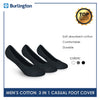 Burlington Men's Cotton Lite Casual Foot Cover 3 pairs in a pack with anti slip gel BMFCCG2