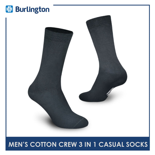 Burlington 148 Men's Cotton Crew Casual Socks 3 pairs in a pack (4769979334761)