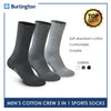 Burlington Men's Cotton Thick Sports Crew Socks 3 pairs in a pack 0223