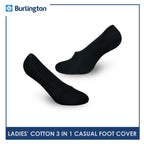 Burlington SNG90G Ladies' No Show Casual Anti Slip Socks 3-in-1 Pack (4766013161577)
