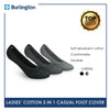 Burlington Ladies' Cotton Lite Casual Foot Cover 3 pairs in a pack BLFCCG1