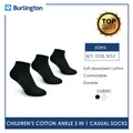 Burlington 5100 Children's Cotton Ankle Casual Socks 3 pairs in a pack (4357847220329)