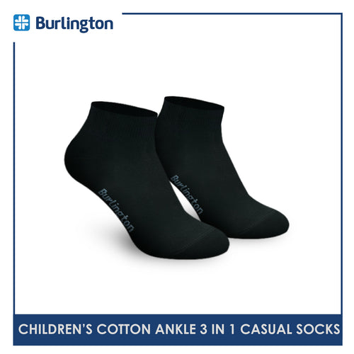 Burlington 5100 Children's Cotton Ankle Casual Socks 3 pairs in a pack (4357847220329)