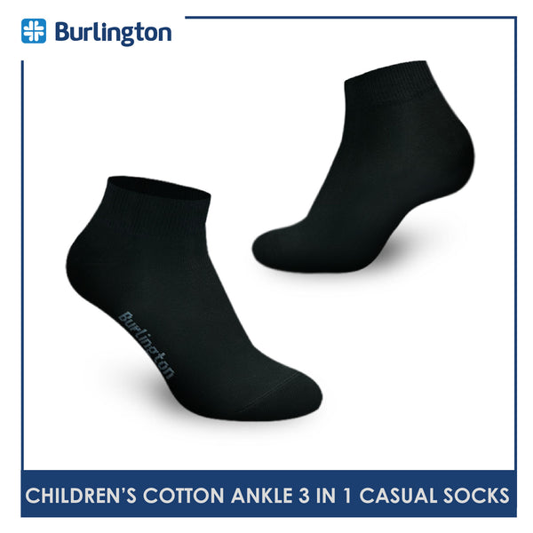 Burlington 5100 Children's Cotton Ankle Casual Socks 3 pairs in a pack (4357847220329)