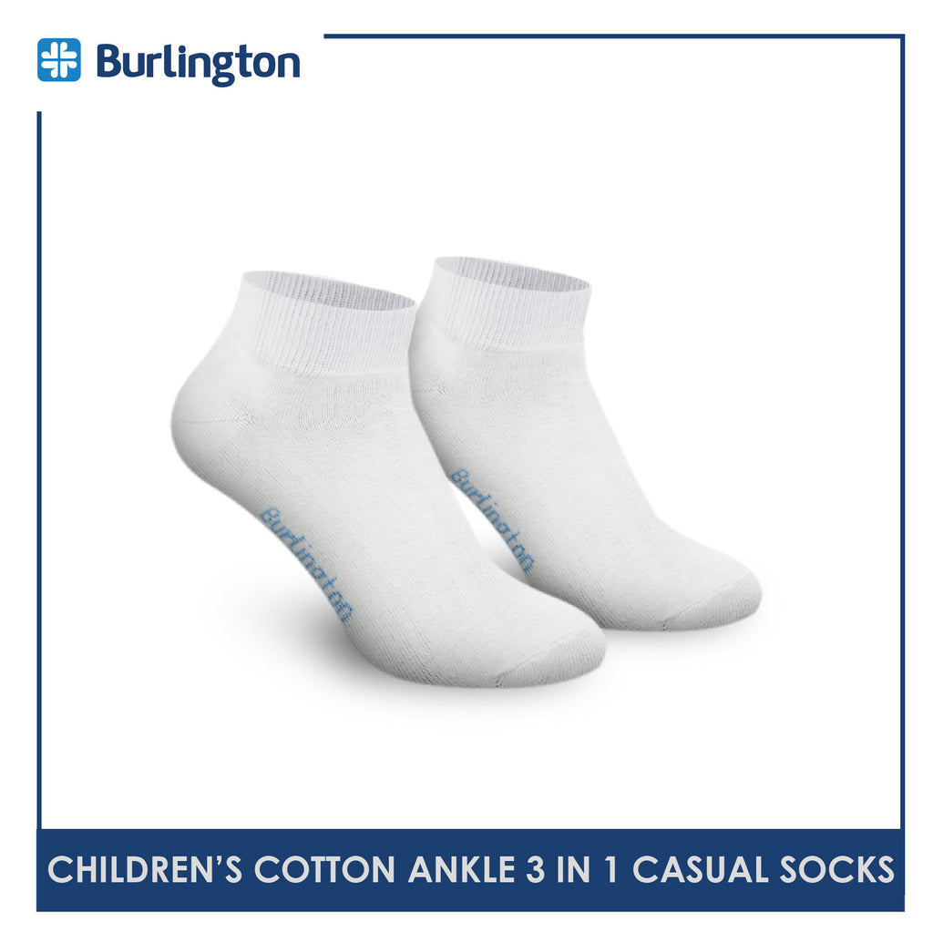 Burlington 5100 Children's Cotton Ankle Casual Socks 3 pairs in a pack (4357847220329)