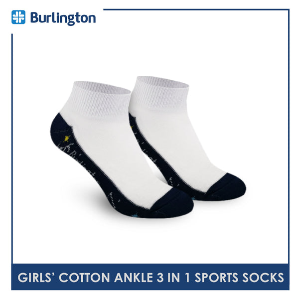 Burlington BGSKG17 Children's Thick Cotton Ankle Sports Socks 3 pairs in a pack (4786449645673)