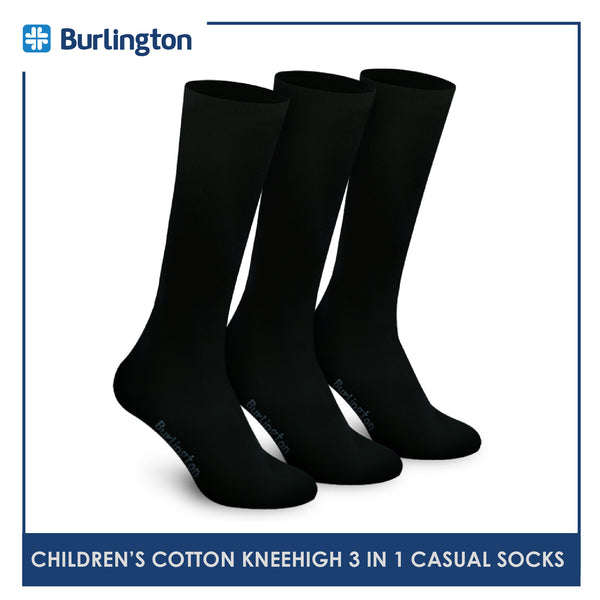 Burlington 5605GP Children's Cotton Knee High Casual Socks 3 pairs in a pack (4369724964969)