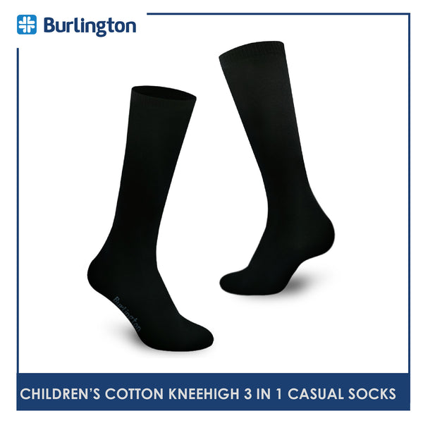 Burlington 5605GP Children's Cotton Knee High Casual Socks 3 pairs in a pack (4369724964969)