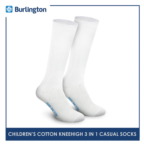 Burlington 5605GP Children's Cotton Knee High Casual Socks 3 pairs in a pack (4369724964969)