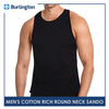 Burlington Men's Cotton Rich Round Neck Sando 1 piece GTMSS1
