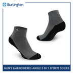 Burlington BMKSEG13 Men's Thick Cotton Ankle Sports Socks 3 pairs in a pack (4769465073769)