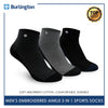 Burlington Men's Cotton Thick Sports Ankle Socks 3 pairs in a pack BMKSEG13