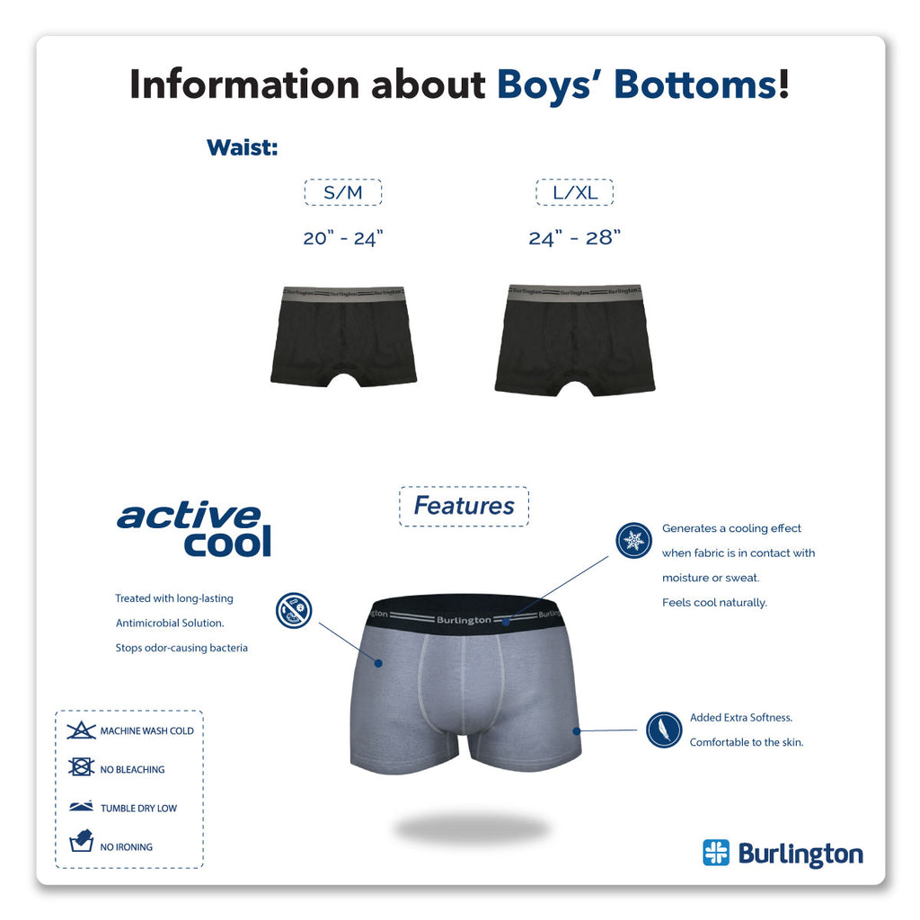 Burlington Men's Seamless Boxer Brief 3 pieces in a pack GTMBBG17