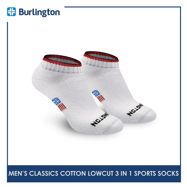 Burlington Classics BMSG0401 Men's Thick Cotton Low Cut Sports Socks 3 pairs in a pack (4823231135849)