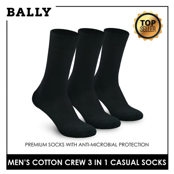 Bally YMCKG12 Men's Cotton Crew Casual Premium Socks 3 pairs in a pack (4568942313577)