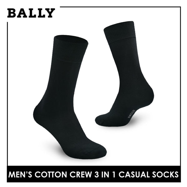 Bally YMCKG12 Men's Cotton Crew Casual Premium Socks 3 pairs in a pack (4568942313577)