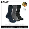 Bally YMMKG6 Men's Mercerized Crew Casual Socks 3 pairs in a pack