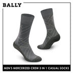 Bally YMMKG6 Men's Mercerized Crew Casual Socks 3 pairs in a pack (4776208990313)