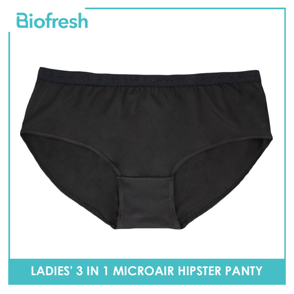 Biofresh ULPHG1101 Ladies' Antimicrobial Microair Hipster Panty 3 pieces in a pack (6604445745257)