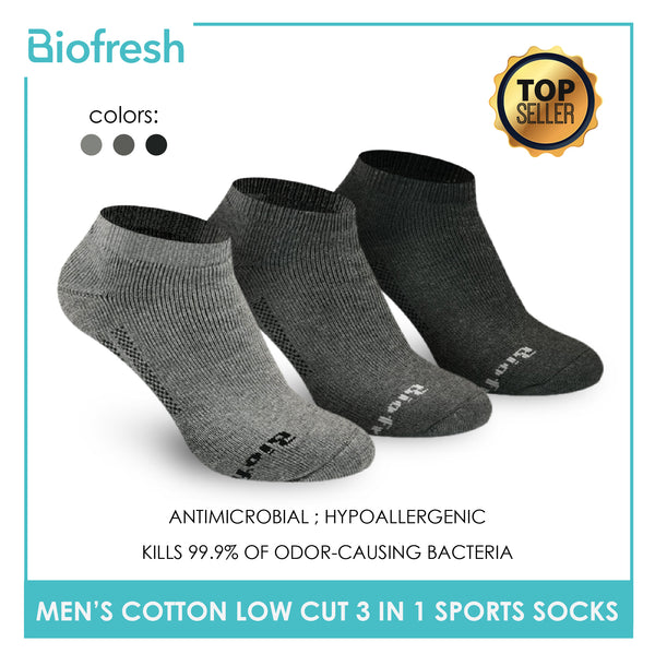Biofresh RMSKG21 Men's Thick Cotton Low Cut Sports Socks 3 pairs in a pack (4369977278569)