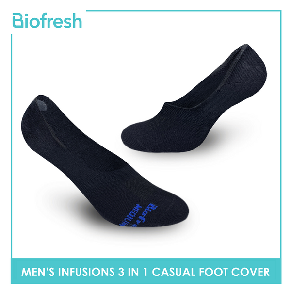 Biofresh Infusion RMFCG2 Men's Cotton No Show Casual Socks 3-in-1 Pack (4758553624681)