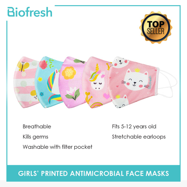 Biofresh RGSMASK Girl Children's Washable Anti-Microbial Face Masks 1 Piece (4756411482217)