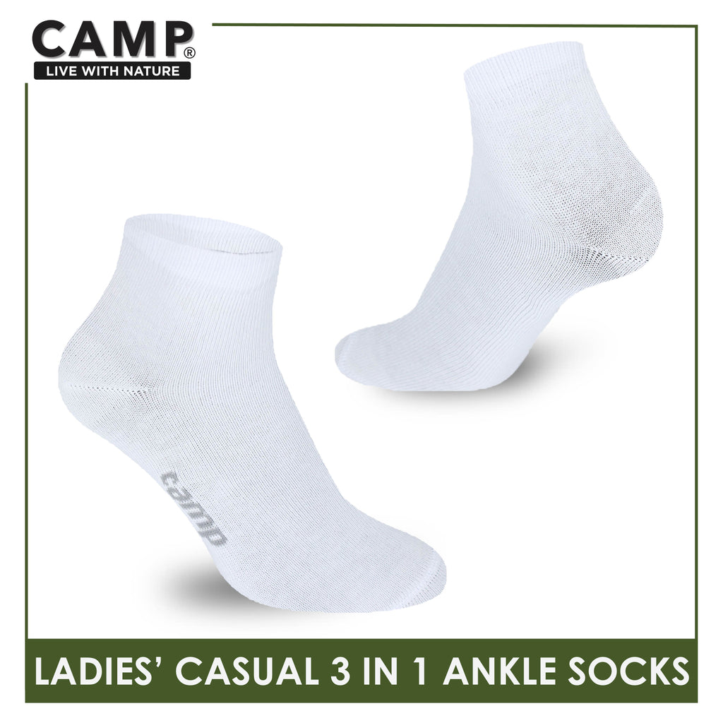 Camp Ladies’ Lite Thin Casual Ankle Socks 3 pairs in a pack CLC2
