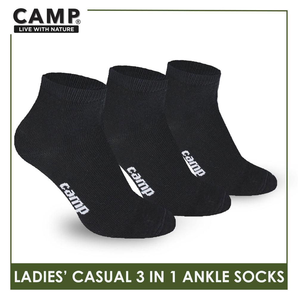 Camp Ladies’ Lite Thin Casual Ankle Socks 3 pairs in a pack CLC2