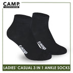 Camp Ladies’ Lite Thin Casual Ankle Socks 3 pairs in a pack CLC2