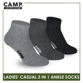 Camp Ladies’ Lite Thin Casual Ankle Socks 3 pairs in a pack CLC2
