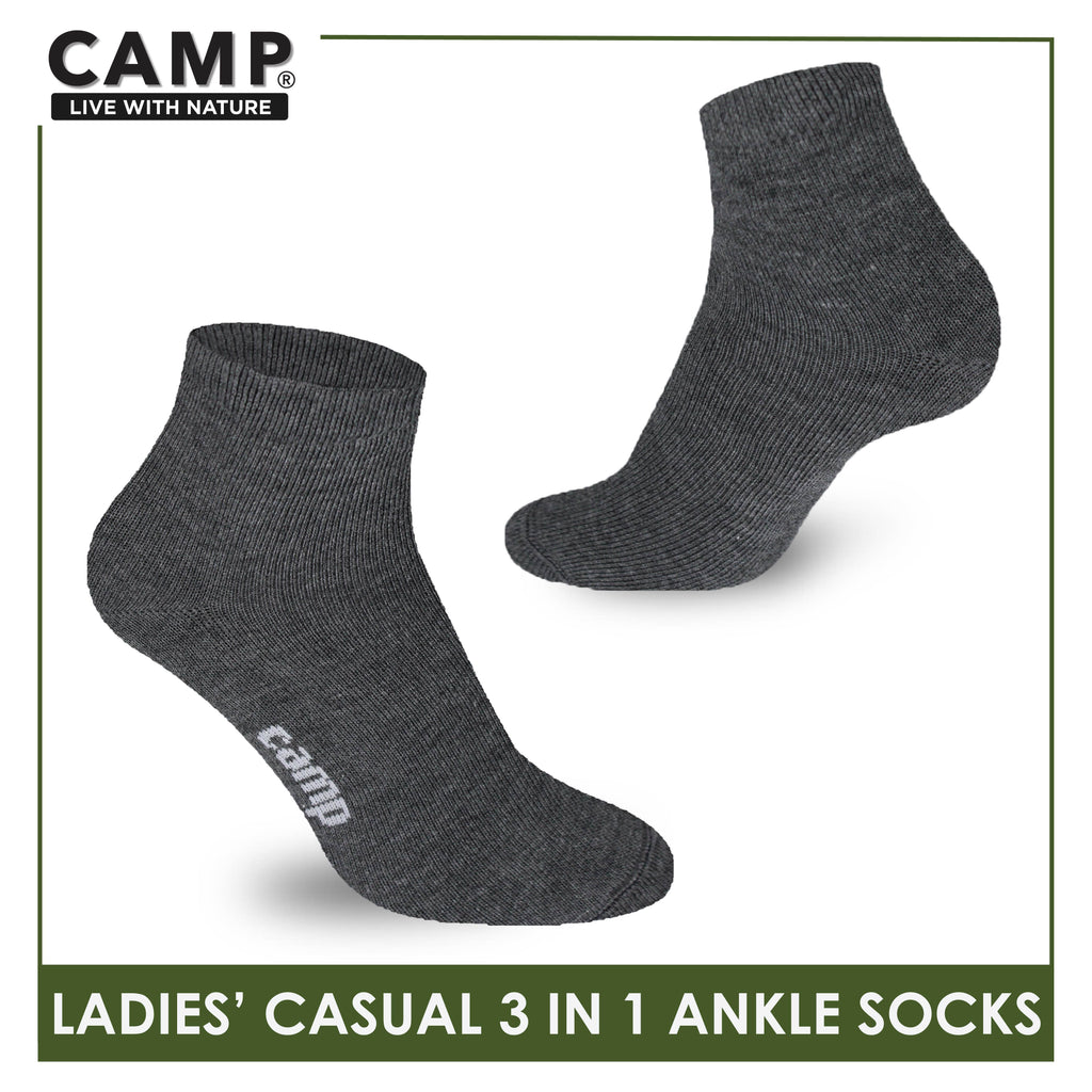 Camp Ladies’ Lite Thin Casual Ankle Socks 3 pairs in a pack CLC2