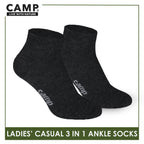Camp Ladies’ Lite Thin Casual Ankle Socks 3 pairs in a pack CLC2
