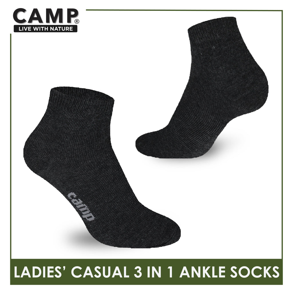Camp Ladies’ Lite Thin Casual Ankle Socks 3 pairs in a pack CLC2