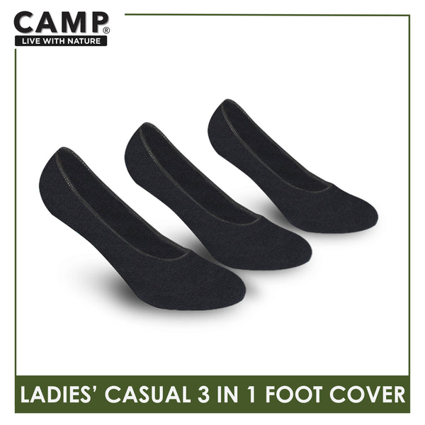 Camp Ladies' Cotton Lite Casual Foot Cover 3 pairs in a pack CLCFG1