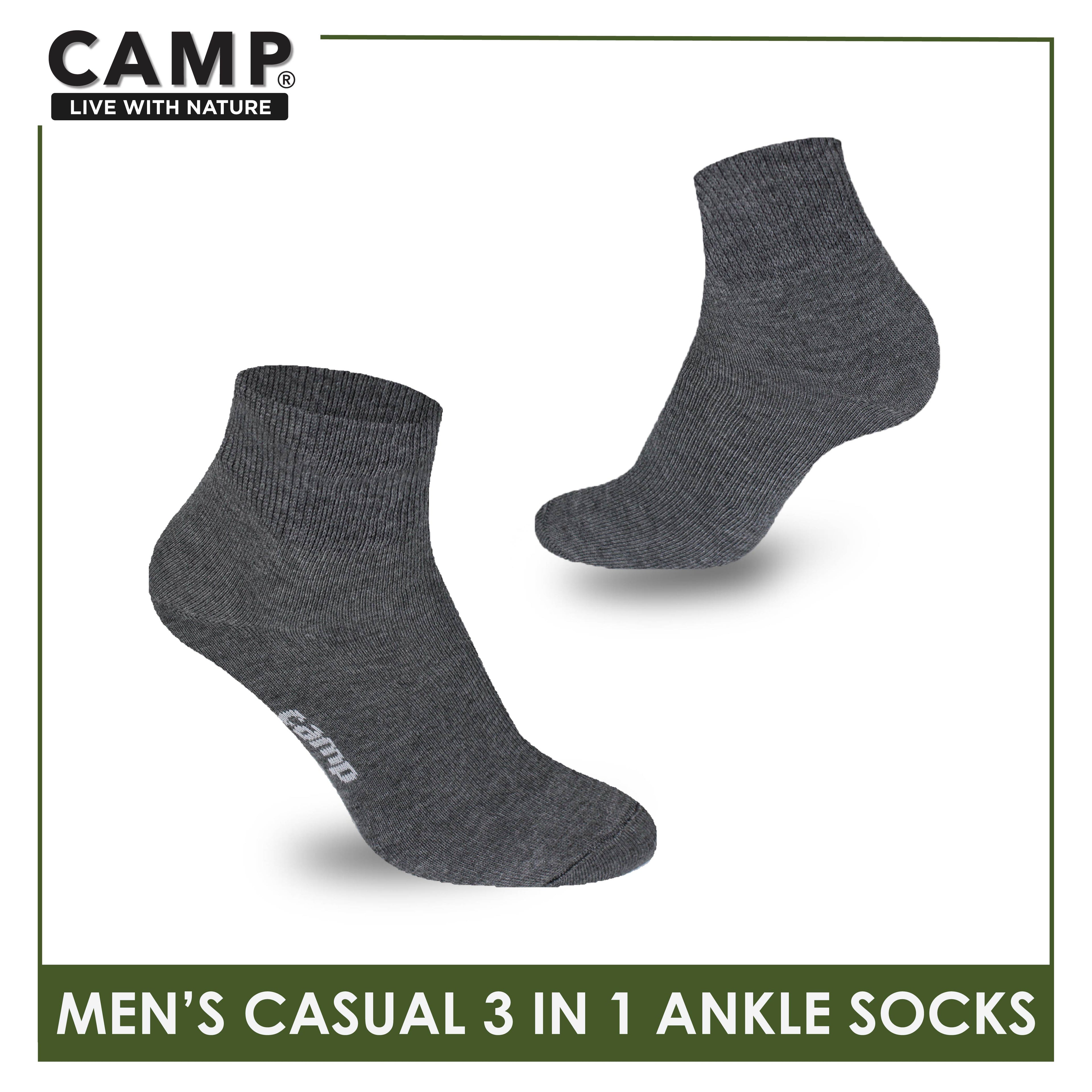 Camp Men's Cotton Lite Thin Casual Ankle Socks 3 pairs in a pack CMC2
