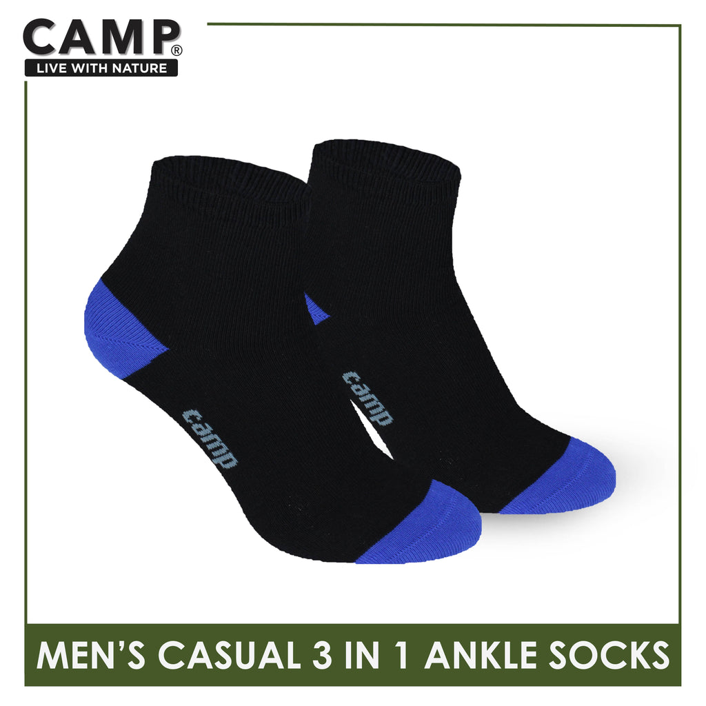 Camp Men's Cotton Lite Thin Casual Ankle Socks 3 pairs in a pack CMC4