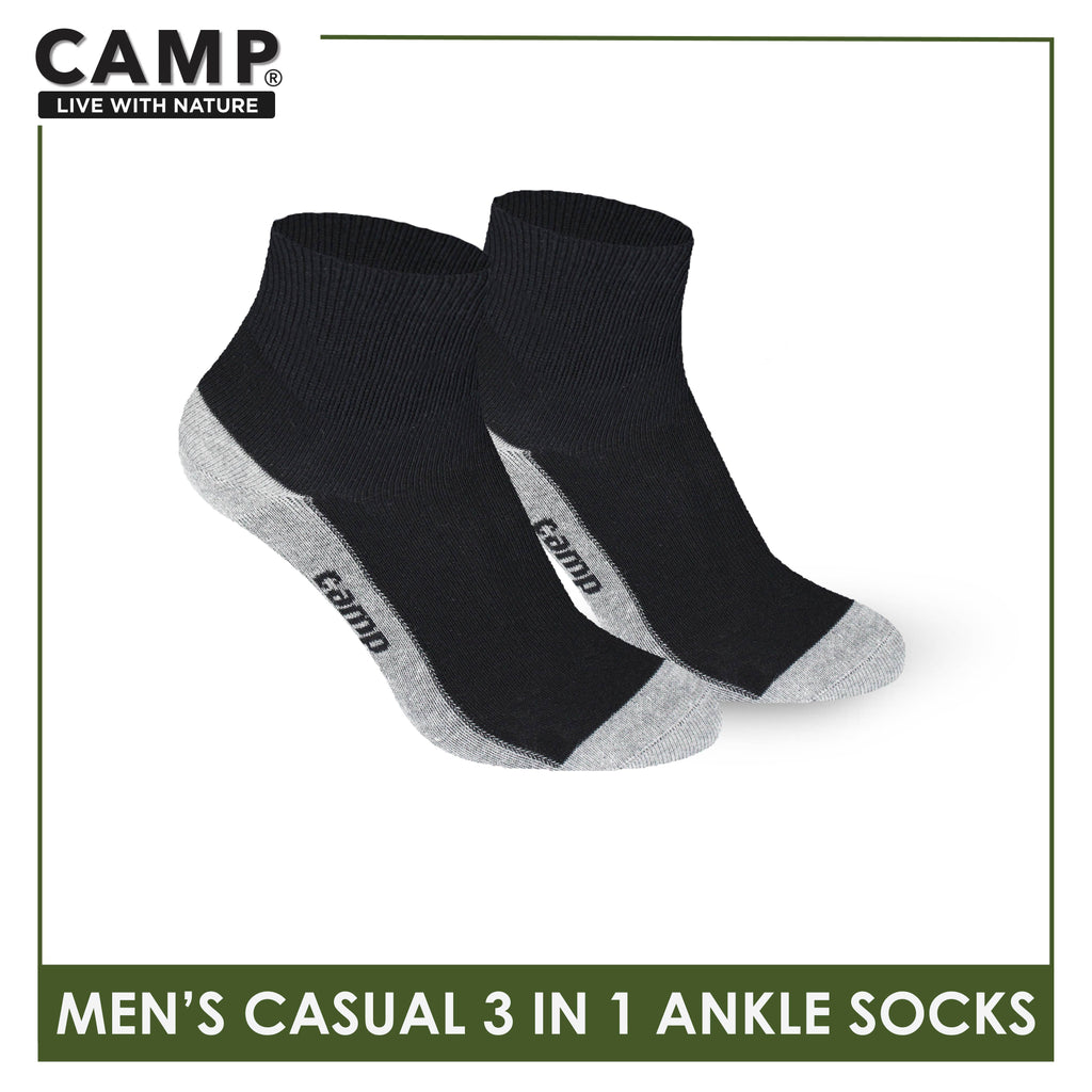Camp Men's Cotton Lite Thin Casual Ankle Socks 3 pairs in a pack CMC5
