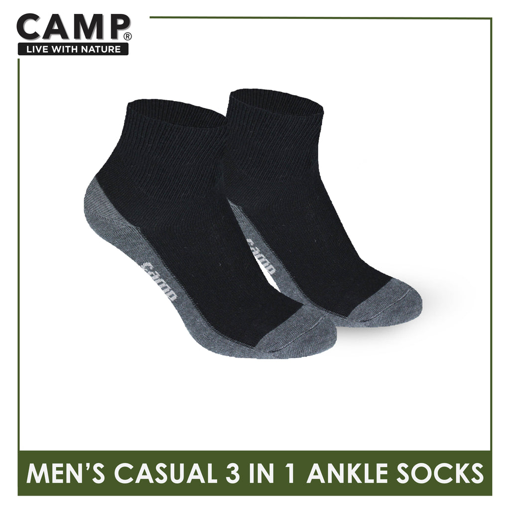 Camp Men's Cotton Lite Thin Casual Ankle Socks 3 pairs in a pack CMC5