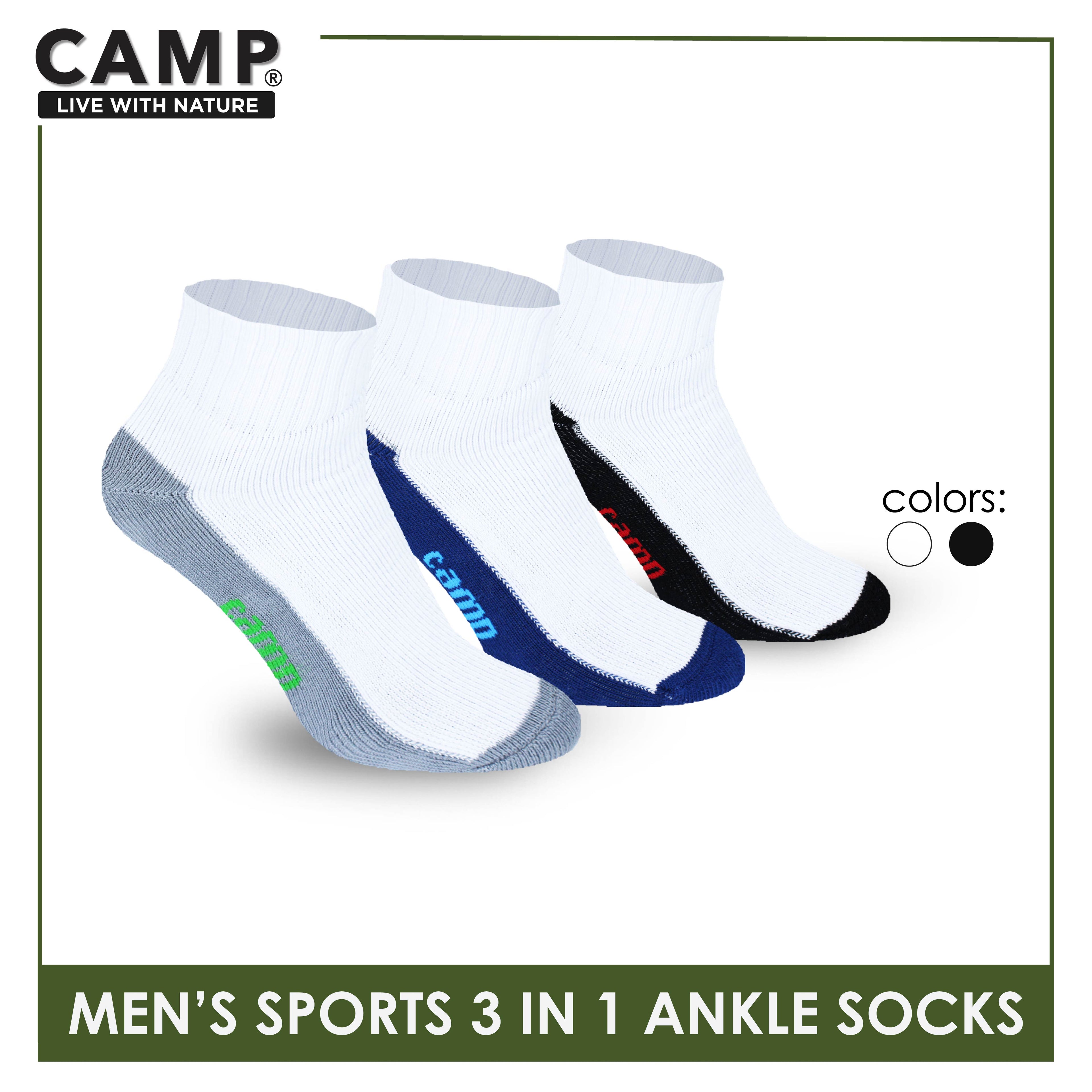 Camp Men's Cotton Thick Sports Ankle Socks 3 pairs in a pack CMS5