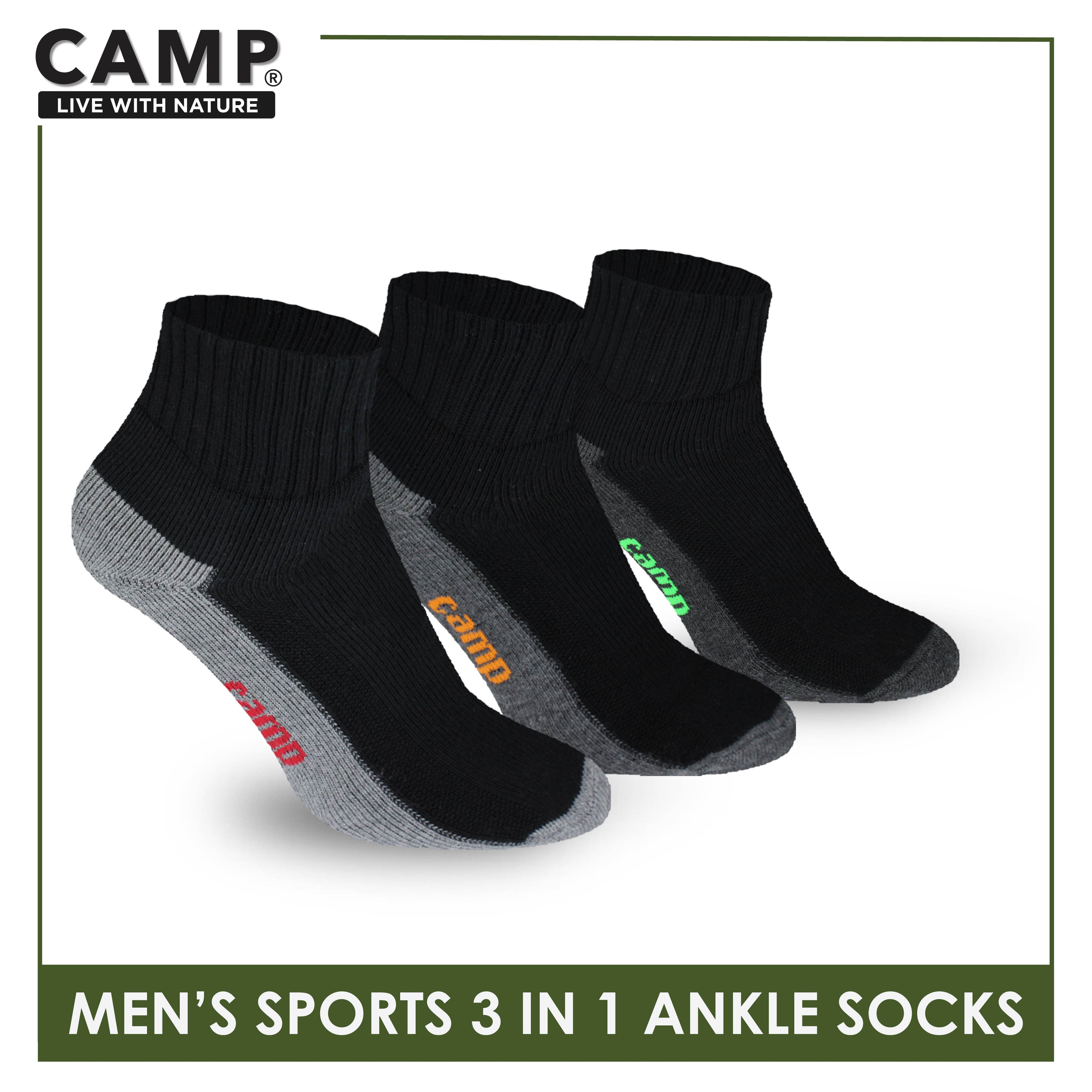 Camp Men's Cotton Thick Sports Ankle Socks 3 pairs in a pack CMS5