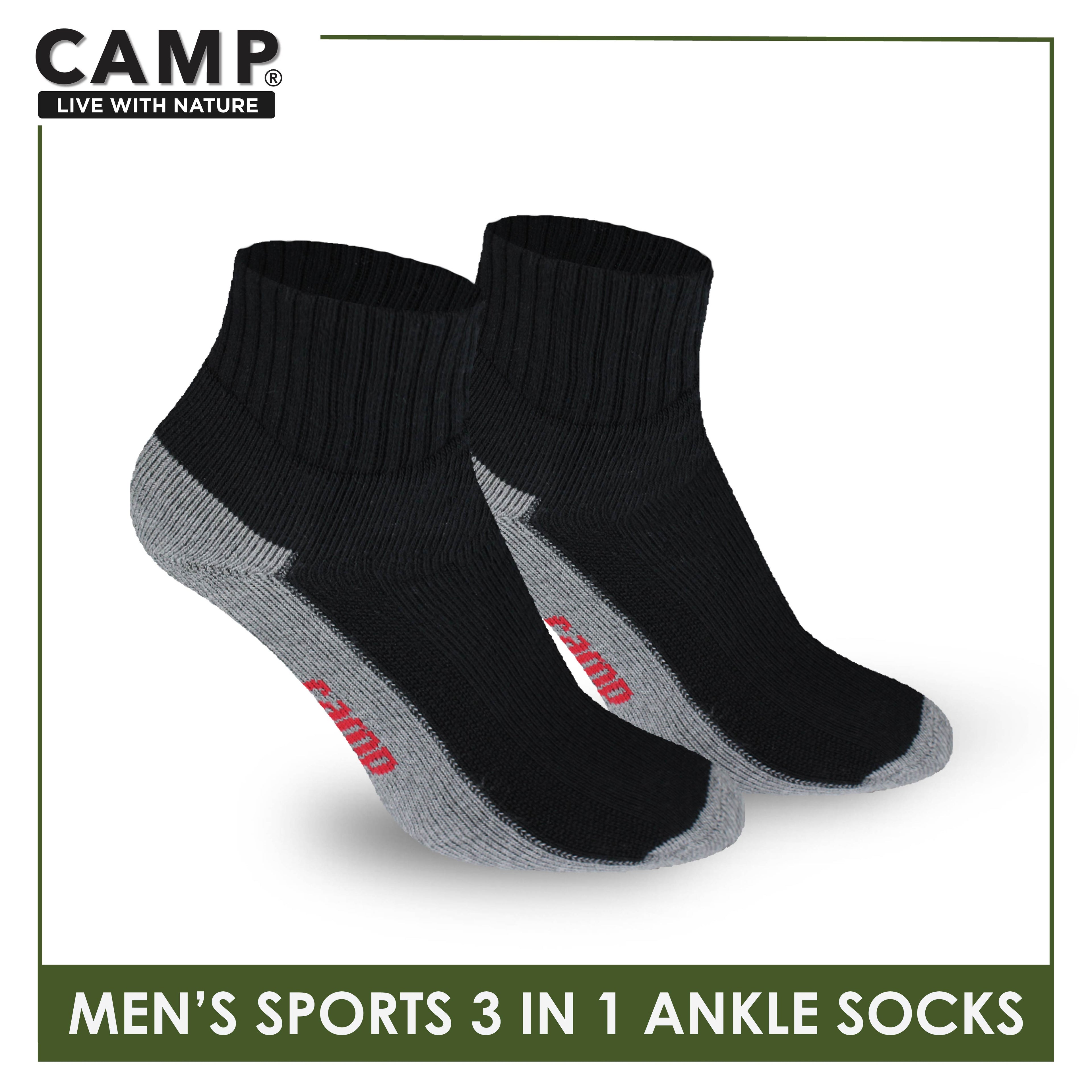 Camp Men's Cotton Thick Sports Ankle Socks 3 pairs in a pack CMS5