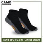 Camp Men's Cotton Thick Sports Ankle Socks 3 pairs in a pack CMS5